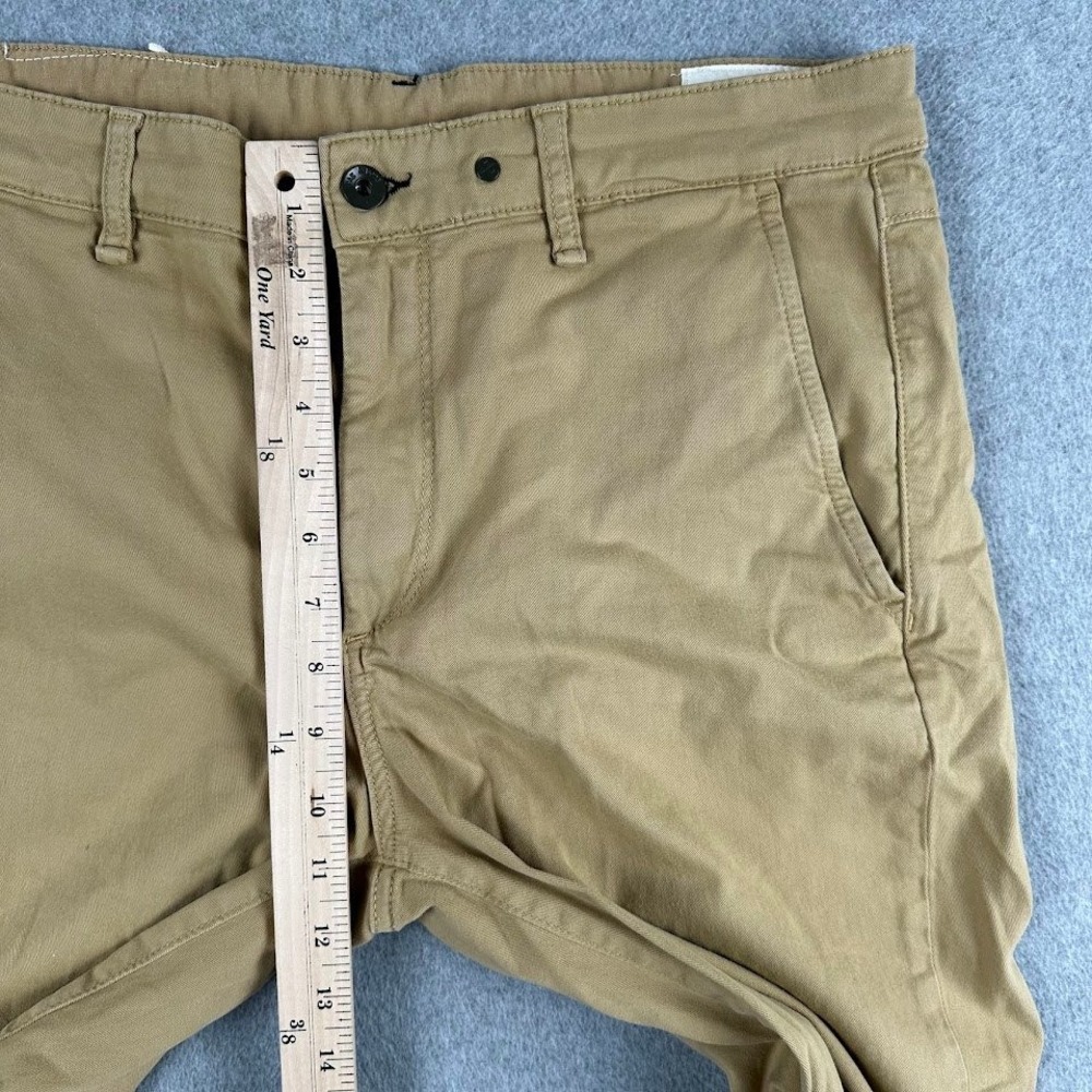 Rag & Bone Men's Chino Pants Flat Front Straight Leg Casual Size 34x27 Tan Khaki - Picture 5 of 10